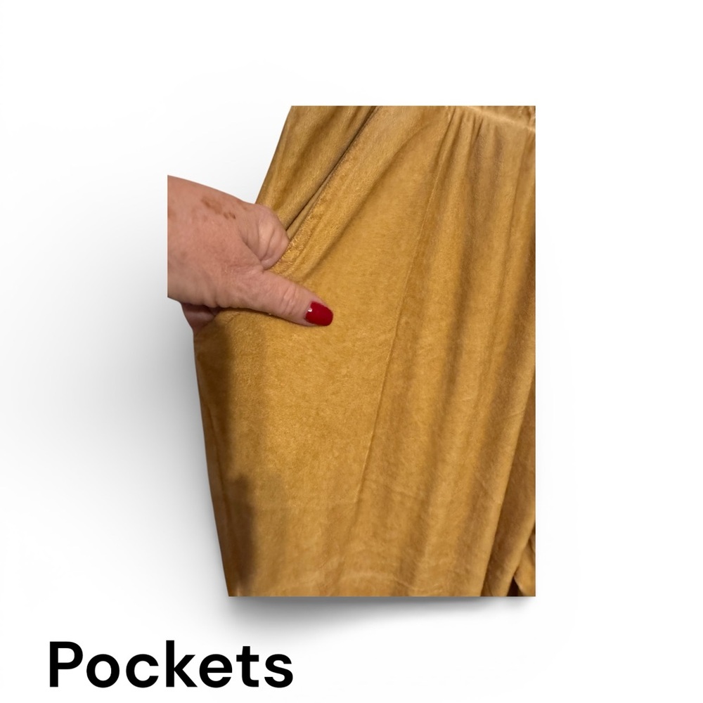 NWT Wonderly Golden Velour Jogger Style Pants PLUS:  2X     #CL - Picture 3 of 9